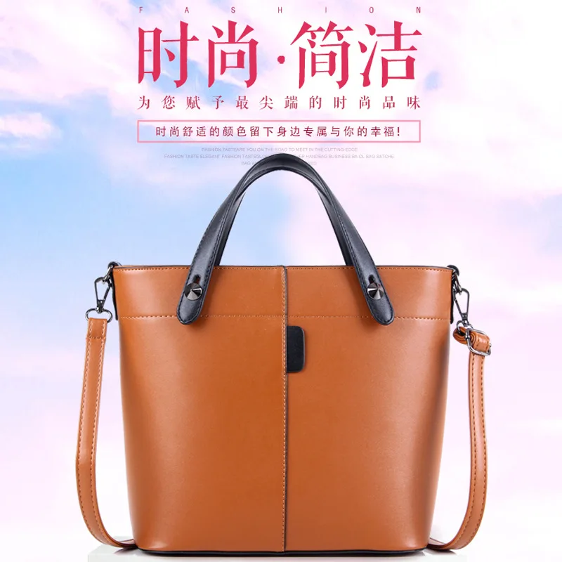 

New Style Women's Handbag Large Capacity Bag Europe And America Style Casual Shoulder Oblique WOMEN'S Bag Handbag