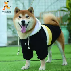 Одежда для собак Ddog, полосатая одежда для больших собак, одежда для собак, осеннее и зимнее теплое пальто для больших собак
