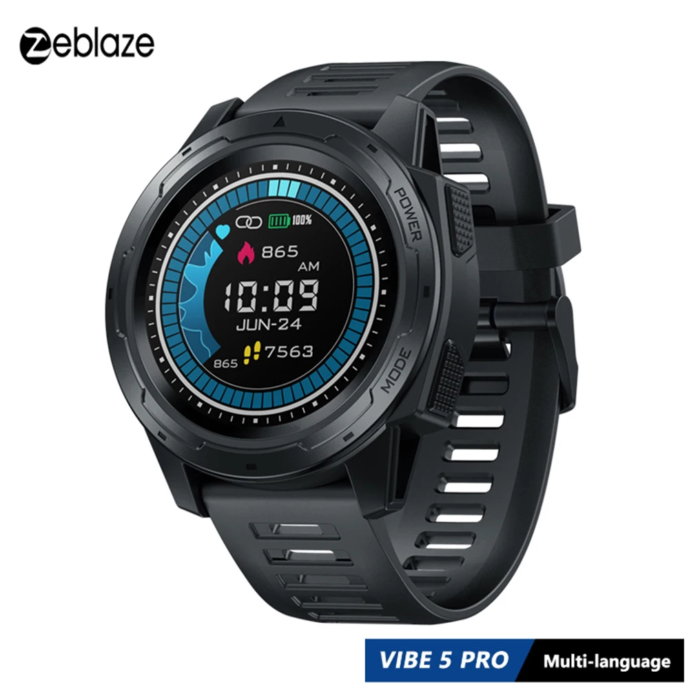 Zeblaze VIBE 5 Pro цветной сенсорный дисплей Смарт-часы с пульсометром мульти-спортивные