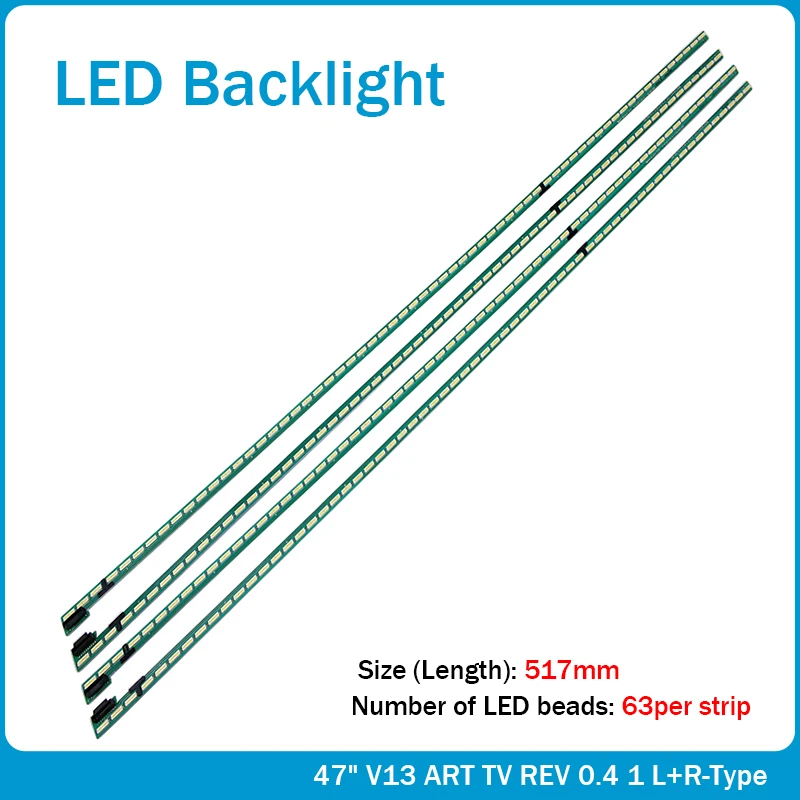 Новые 8 шт. 63 светодиодный 517 мм подсветка полосы для LG 47LA6600 6922L-0071A 6916L1179B 6920L-0001C 47