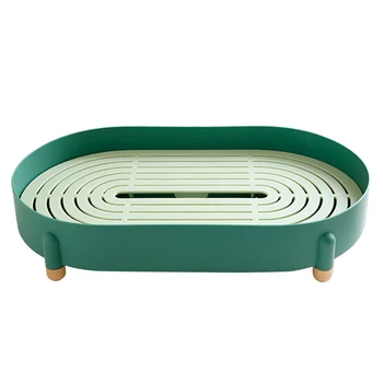 

Detachable Kitchen Tools Large Capacity Nordic Holder Organizer Plate Vegetable Fruit Home Serving Tea Cup Tableware Drain Tray