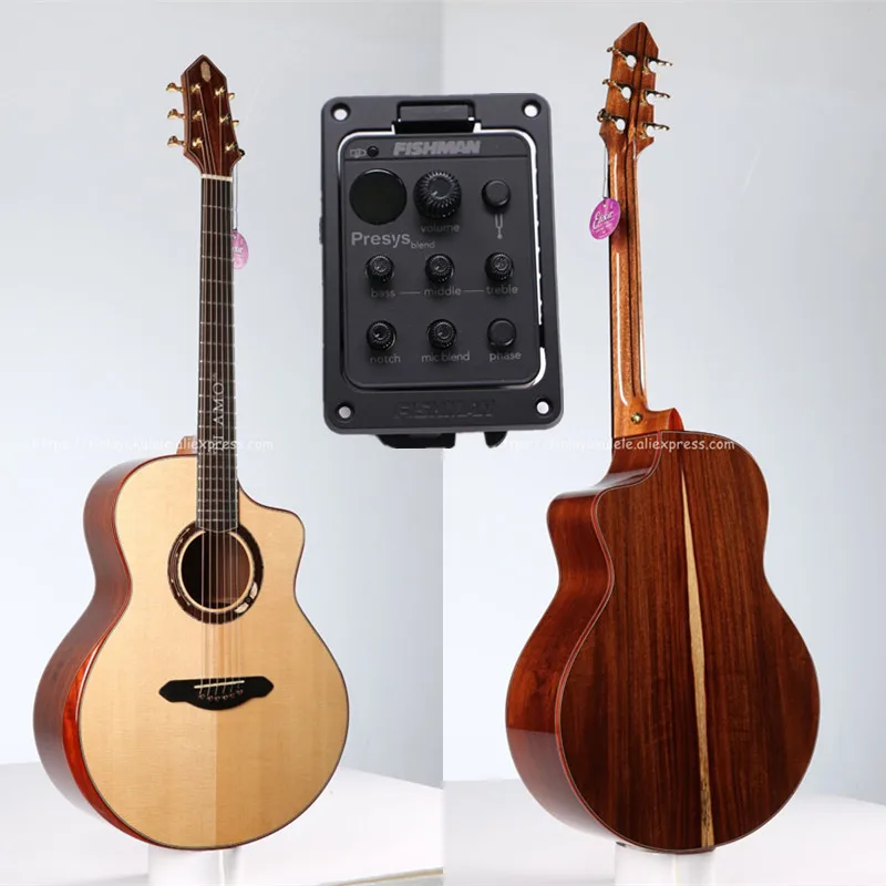 Профессиональная электрическая акустическая гитра 41 &quotСлон Гитары с елового
