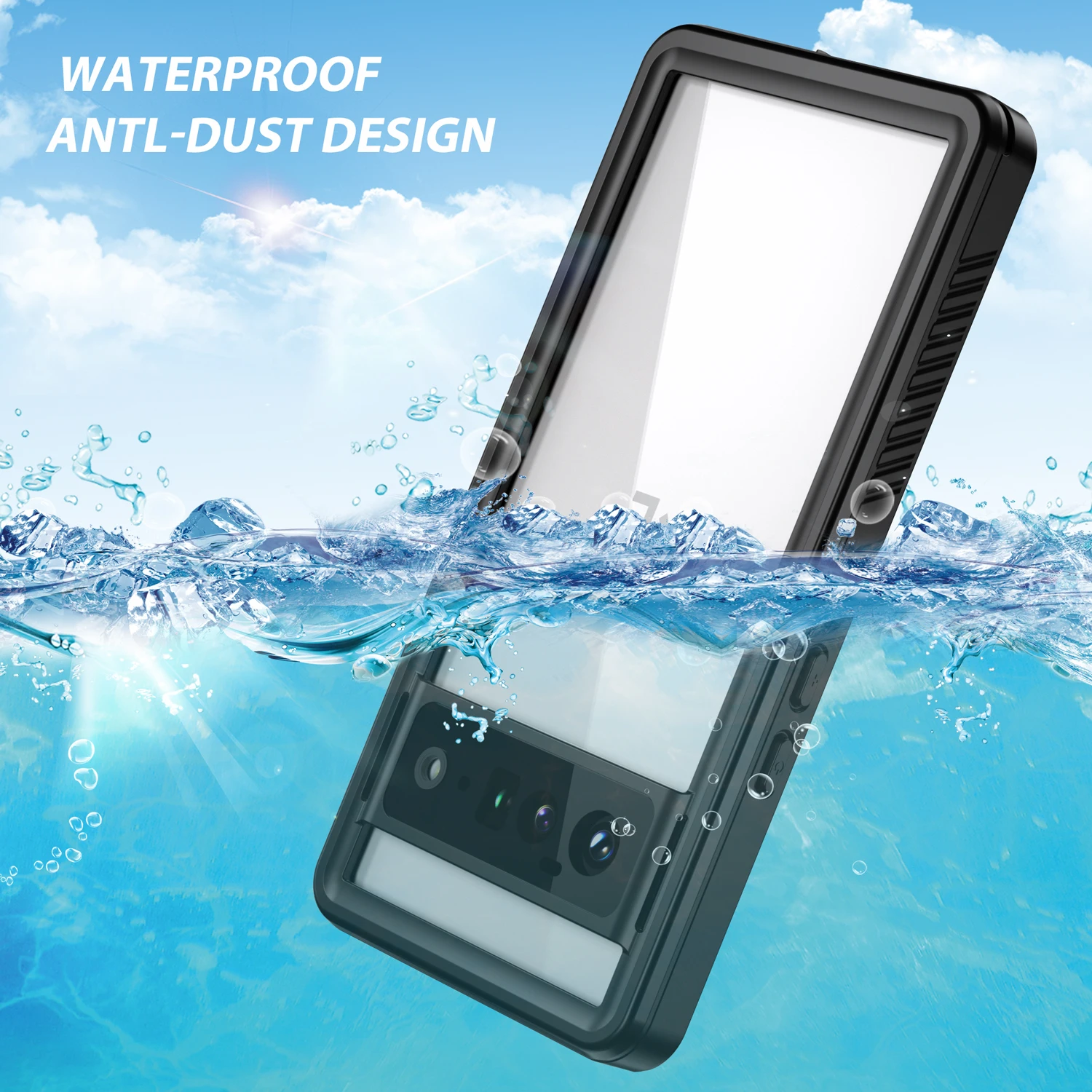 Estojo Impermeável para Google Pixel Pro 360 Capas de Proteção Completas Tampa Traseira em Pet Transparente Ultrafina 7a e 6a Nível Ip68 - Image 2