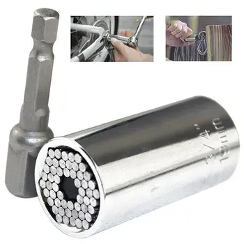 

2 pcs 7-19mm Universal Socket Electric Drill Adapter Tool Drive Adapter Multi-Function Ratchets Sockets Universal Sleeve