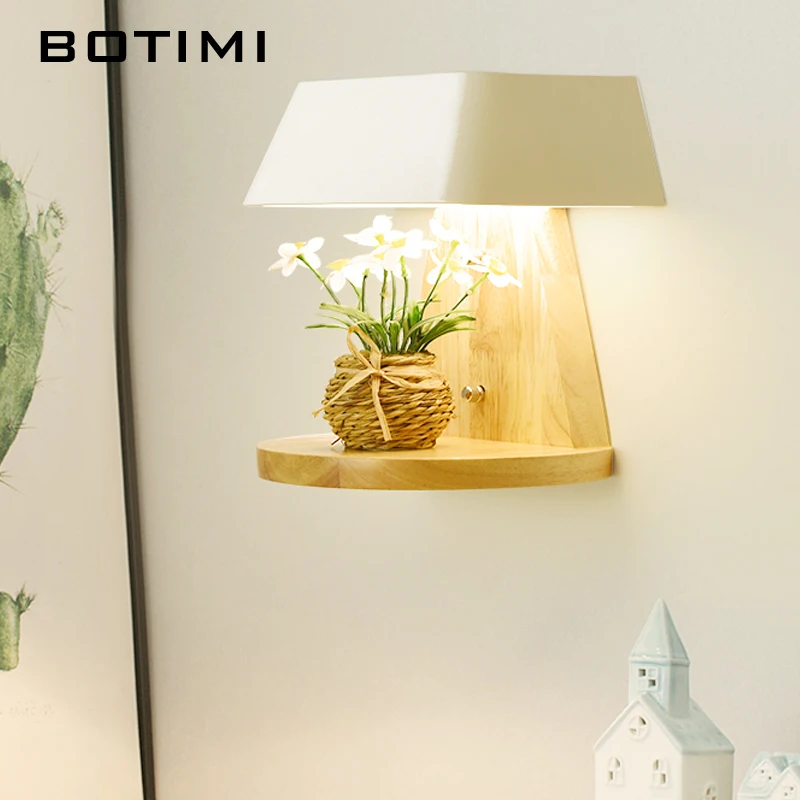 Домашний декор BOTIMI 220 В светодиодный настенный светильник для спальни отеля