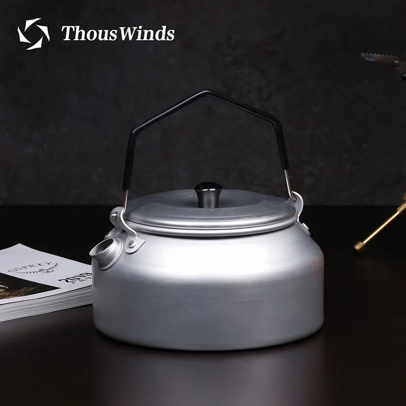 

Thous Winds Outdoor 0.9L Kettle Outdoor Camping Picnic Ultralight Aluminum Kettle Coffee Maker Teapot