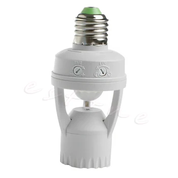 

E27 LED Lamp Bulb Light Holder Switch Infrared PIR Motion Sensor AC 110V 220V 40JE