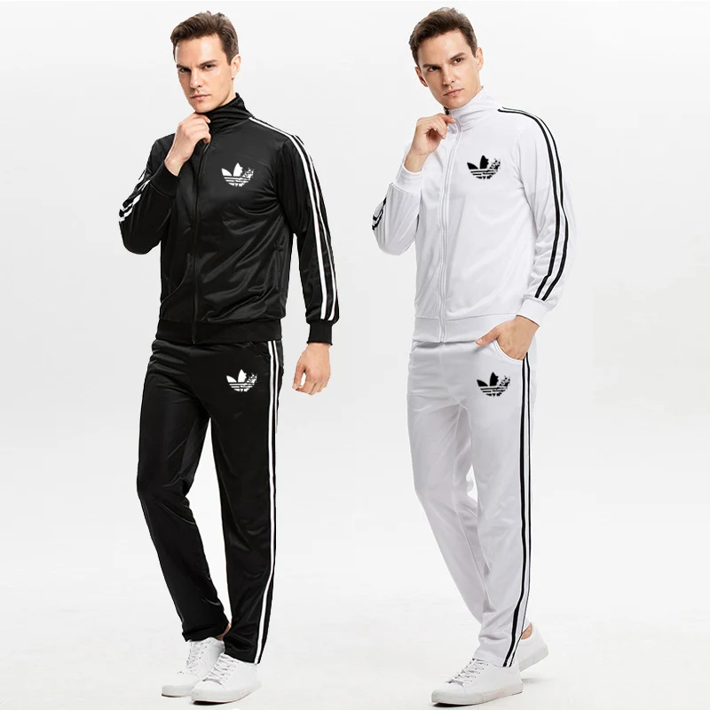 

Autumn Jacket suits Men's Sets 2019 Quick Dry Sport Running Suits men zipper warm coat sportswear Gym fitness jogging Tracksuit