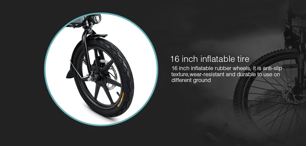 Sale 16 Inch Fiido D2 Adult Electric Bicycle 2 Wheels Electric Bicycle Mini 250W Folding Portable Electric Bike 8