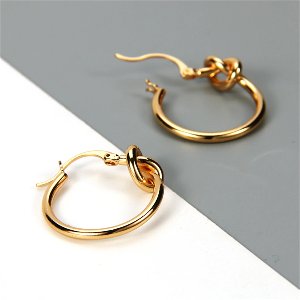 NEW Fashion Circle Knot Twist Eardrop Creative Personality In Women Earrings Joker Contracted Geometric Adorn Article | Украшения и