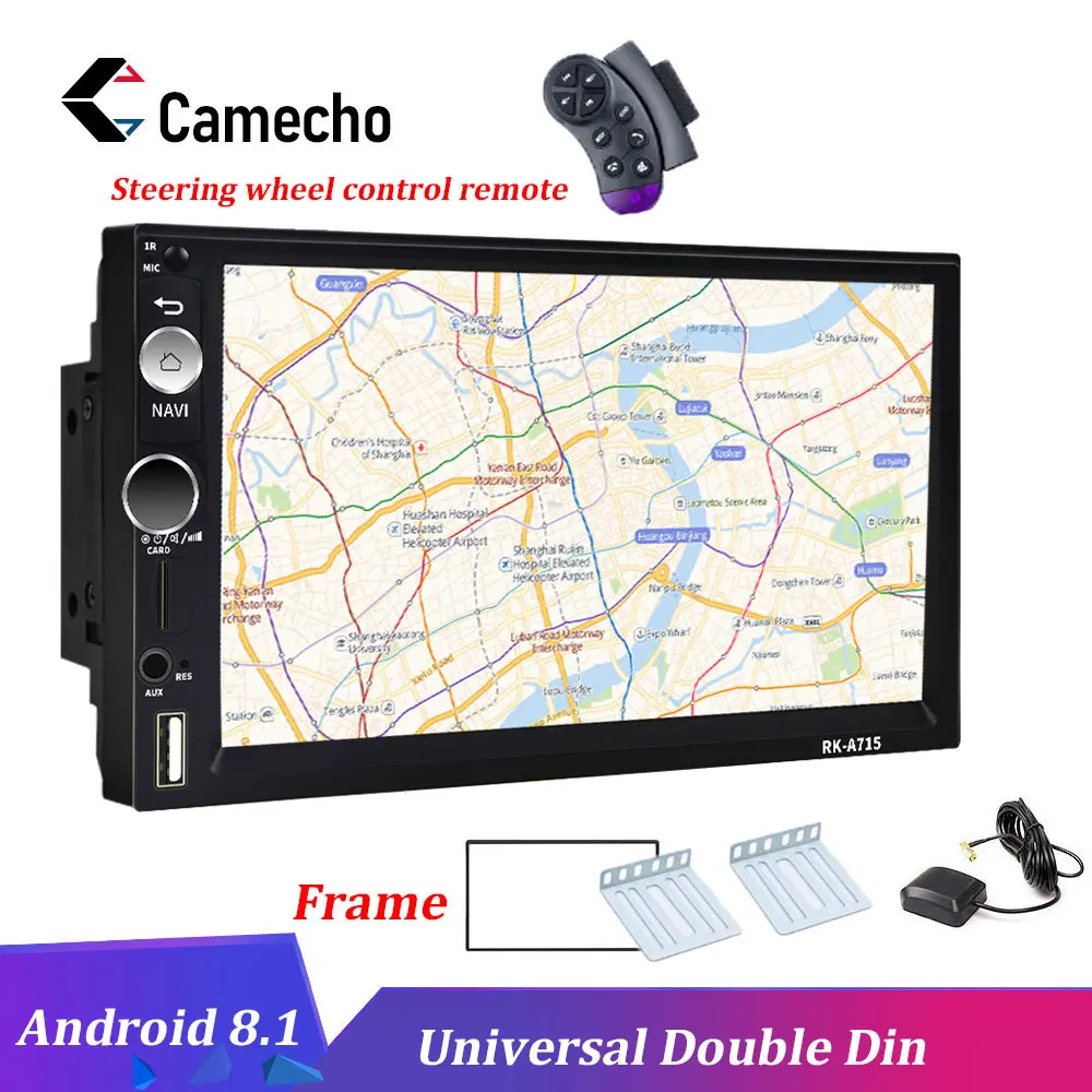 Camecho gps Navi Android 8,1 Авторадио 2Din Wifi автомобильные радиоприемники Bluetooth Mp5 мультимедийный плеер FM USB Радио Coche автомобильный аудио стерео