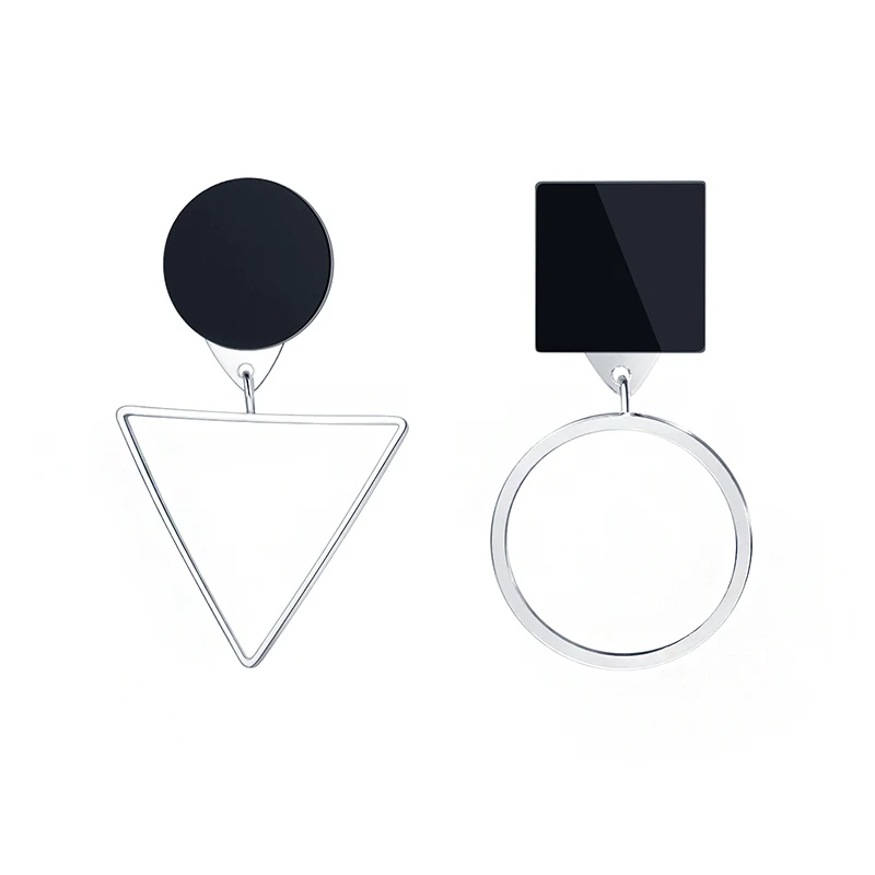 Silver 4 BICUX, новинка, круглые Висячие серьги для женщин, модные ювелирные изделия, золотые, серебряные, стразы, серьги, подарок для лучших друзей, вечерние - Окраска металла: Silver 4