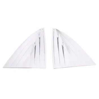 

For Tesla Model 3 2018 2019 Car Abs Silver Rear Tail Spoiler Side Wing Window Bezel Trim Stick Panel 2Pcs