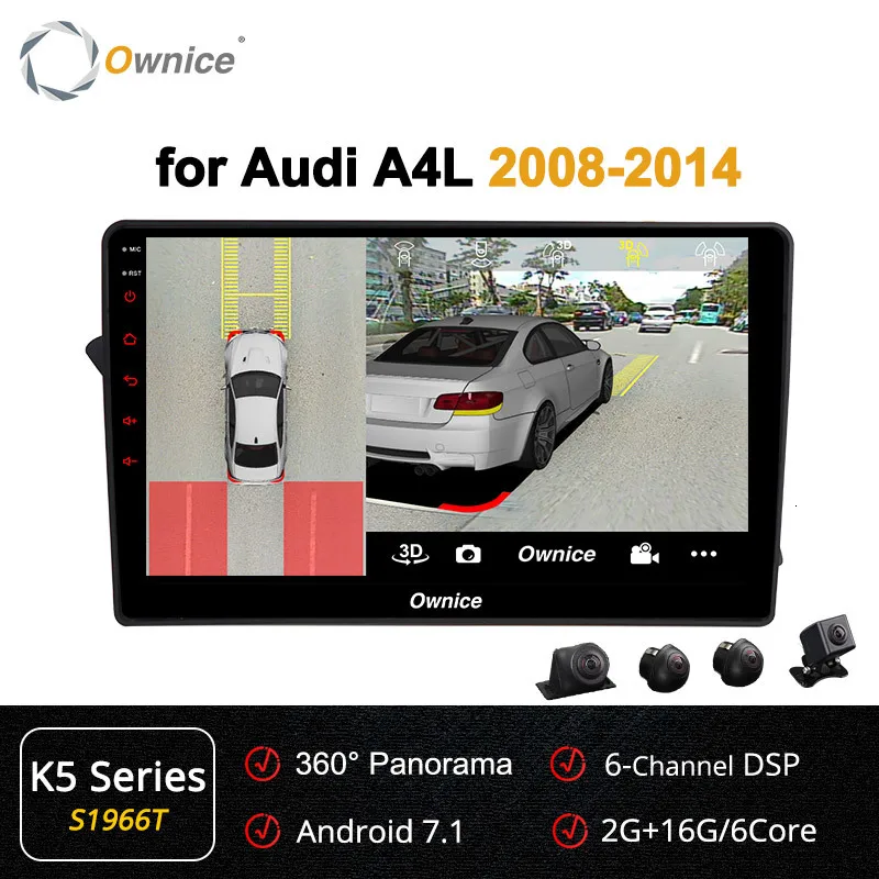 Ownice K1 K2 K3 8 Core Android 9,0 32 Гб ПЗУ поддержка 4G LTE SIM сети автомобиля gps для Audi A4L 2008- радио плеер - Цвет: S1966 K5