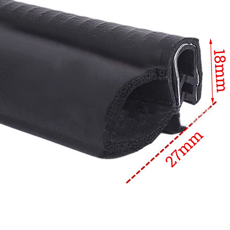 Rubber Tape Sealing Gasket Strip Edge Trim Windproof Black 3meters Durable Universal Useful High Quality | - Цена: 