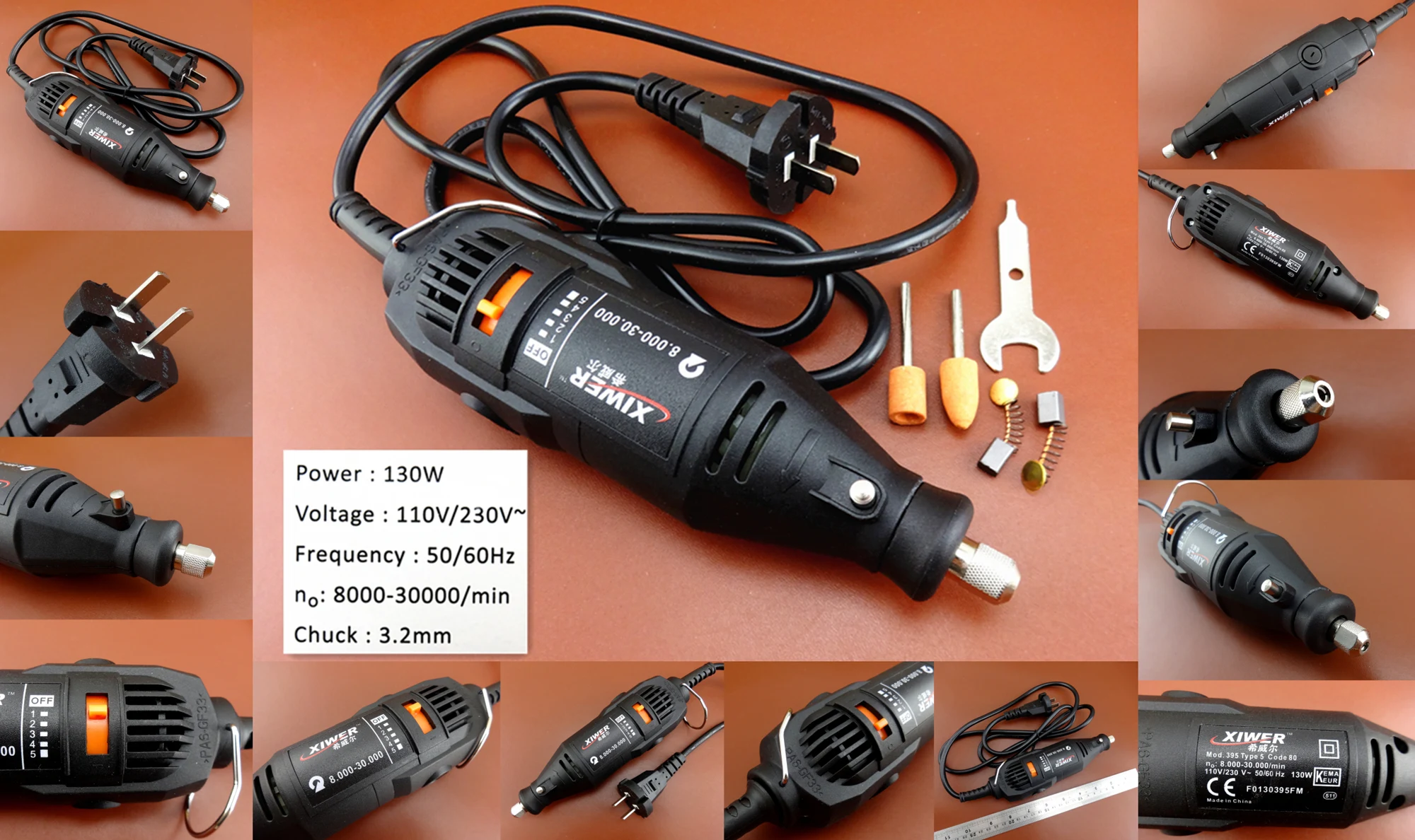 110-230V Electric Grinder Regulate Speed Drill Mill Polish Cut Carve Leather Craft Tool Edger Creaser Groover Skiver Beveler Awl | Дом и