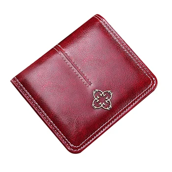 

Fashion Women Short Purses Vintage PU Leather Lady Short Clutch Wallet Small Women Wallet Female ID Card Holder Coin Pocket