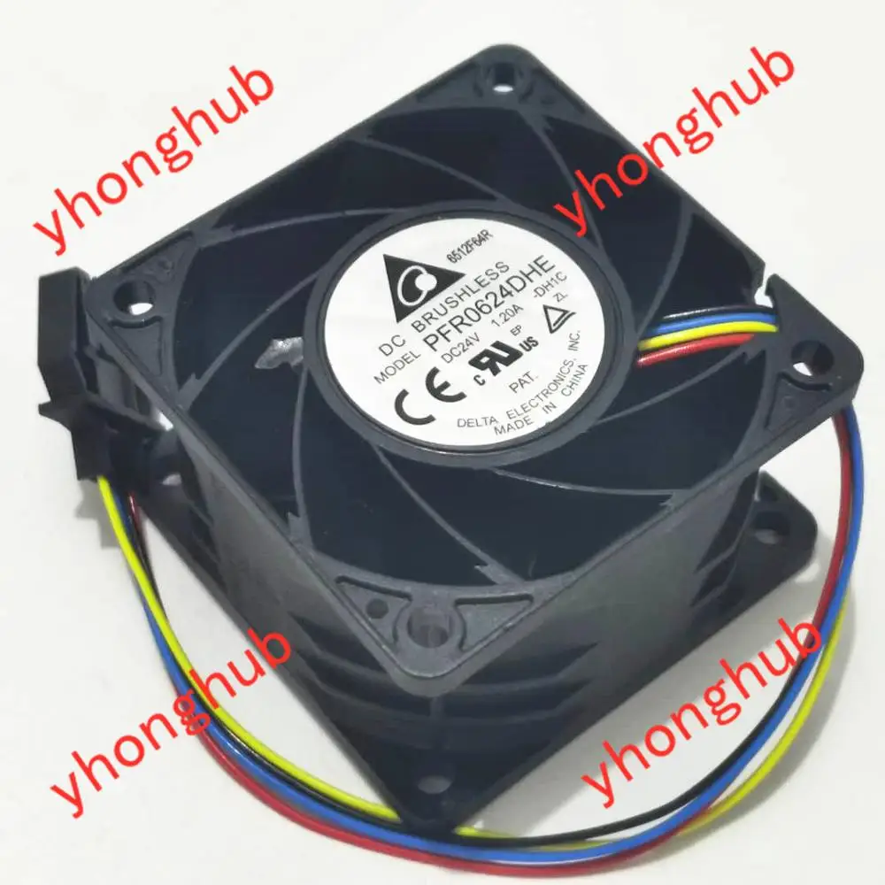 4 проводной кулер для сервера Delta Electronics PFR0624DHE DH1C DC 24 в 1 20 A 60x60x38