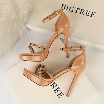 

Women Pumps Platform High Heels Sandals Summer Sexy Ankle Strap Heels Open Toe Gladiator Party Dress High Heels Women Shoes