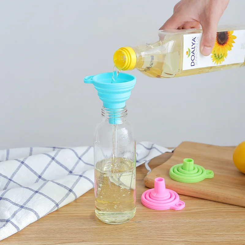 Silica Gel Folding Funnel Food Grade Telescopic Long Neck Liquid Dispensing Kitchen Utensils | Дом и сад