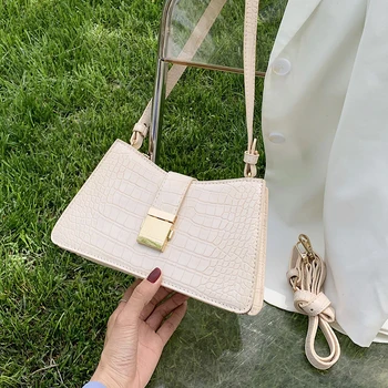 

NEW French Design Fashion Stone Pattern Armpit Bag Elegant Square Bag Shoulder Bag Handbag Crossbody Bag Width 24cm Height 14cm