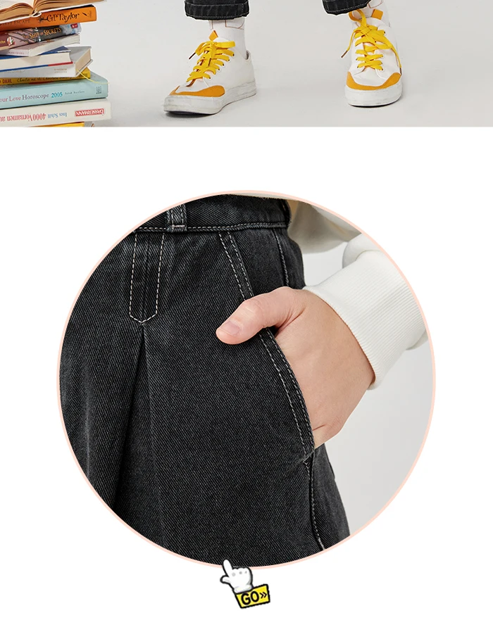 SEMIR, маленькие зауженные брюки, женские джинсы, Корейская версия, свободные, новинка, штаны с морковкой, черные, обтягивающие, ретро джинсы