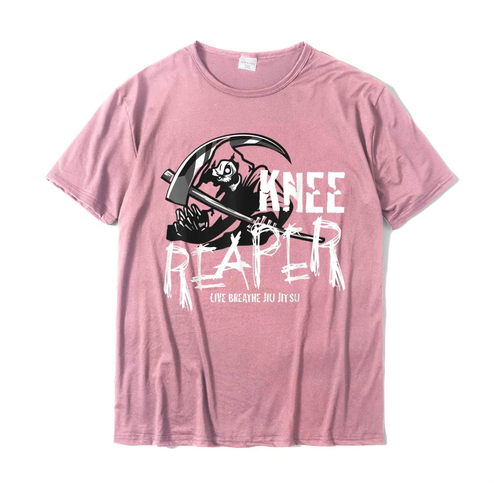 Funky Men's Tshirts O Neck Short Sleeve 100% Cotton Fabric Group Tops Shirt Fitness Tight Tee Shirts Drop Shipping Jiu Jitsu Halloween Knee Reaper BJJ Gift T-Shirt__21085 pink