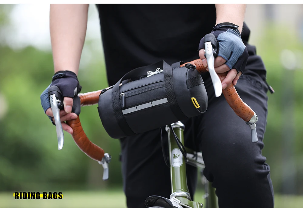 Rhinowalk Bicycle Bag Cycling Water Bottle Carrier Pouch MTB Bike Insulated Kettle Bag Riding Handlebar Bag Bicycle Accessories