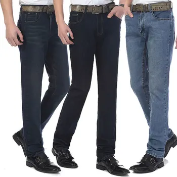 

Jeans Men Spring and Autumn New Men's Mid-rise Small Straight Jeans Elastic Slim Thin Size Jeans More Sizes 27-36