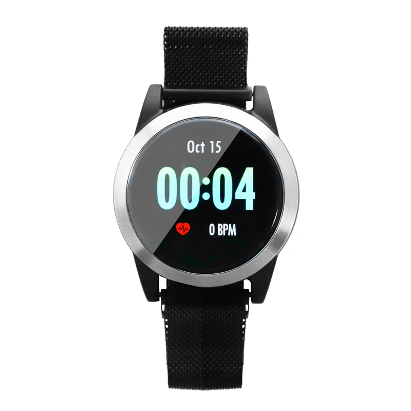 Ams-смарт-часы R15 мужские Android IOS Smartband сердечный ритм фитнес-браслет монитор сна фитнес-трекер цветной экран круглое запястье