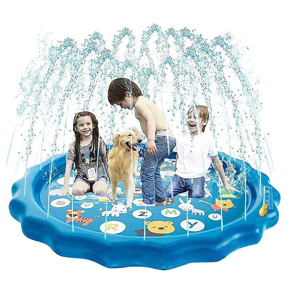 Sprinkler Pad Splash Play Mat 170CM Inflatable Water Swimming Pool Toy Kids UK 