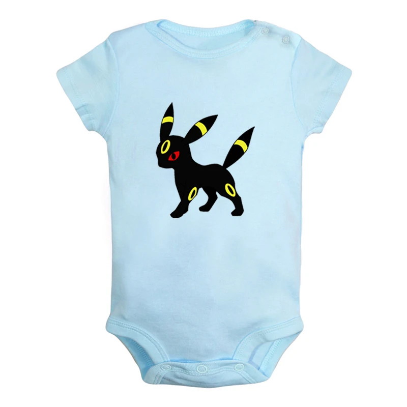 Милый Покемон Umbreon Charmander Bulbasaur покебол Сквиртл новорожденных мальчиков девочек наряды комбинезон младенческой Боди Одежда - Цвет: JcBaby996BLD