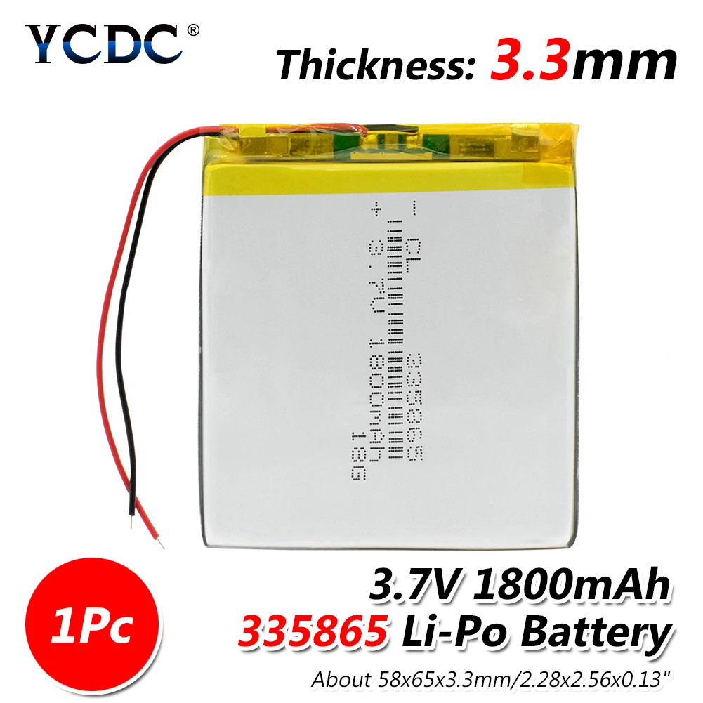 335865 3,7 в 1800 мАч литий-полимерный аккумулятор для MP5 DVD gps электрические игрушки PDA DVD gps сотовый телефон Электронные книги внешний аккумулятор камера