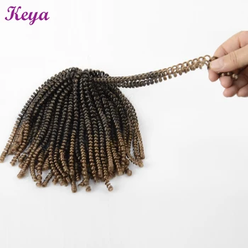 

Spring Twist Hair Crochet Braid 10 Inch Passion Twist Hair Bounce Crochet Hair 110g/pack Synthetic Hair Braiding Hair Extensions