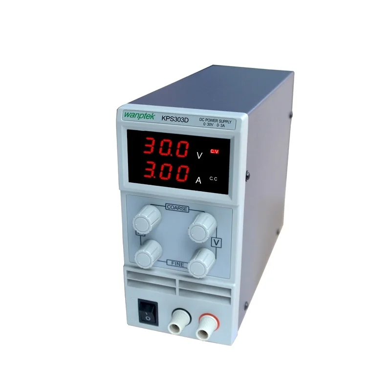 

KPS303D Adjustable High precision double LED display switch DC Power Supply protection function 30V 3A 110V-230V 0.1V/0.01A EU