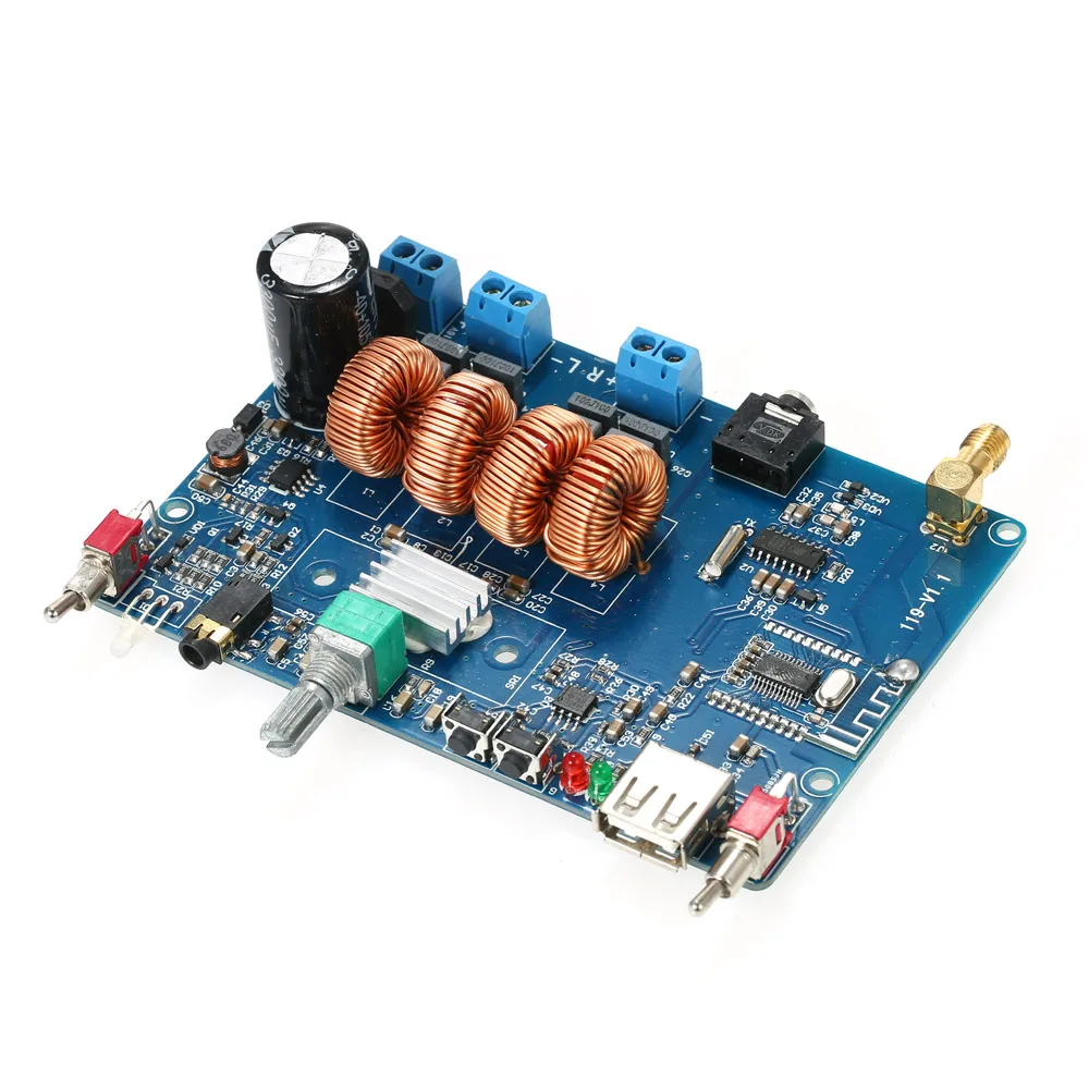 

Hot 12-24V Wireless BT Amplifier Board Module Digital Audio Receiver Amplifier BT 4.2 Audio Amp Board Headphone Dual Channel