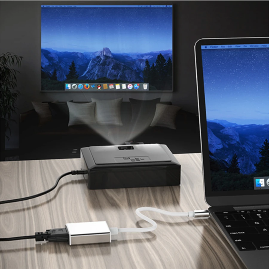 Видео кабель type-C адаптер док-станция порт USB C 3,1-VGA 1080P HD конвертер для MacBook Chromebook ноутбук монитор проектор ТВ