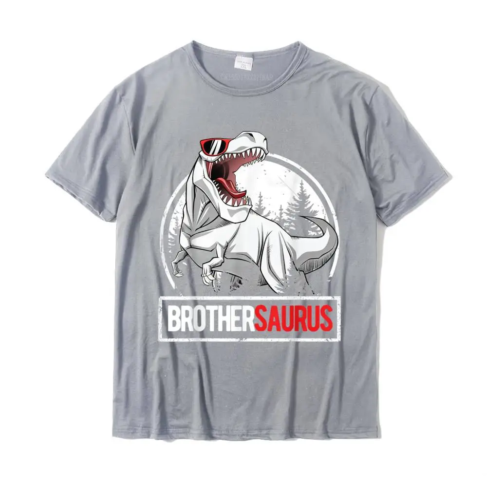 Comics Casual Round Neck T-shirts Summer/Fall T Shirt Short Sleeve for Men Fashion 100% Cotton Design T-Shirt Top Quality BrotherSaurus Shirt Boys Rex Birthday Party Dinosaur Brother T-Shirt__MZ17740 grey