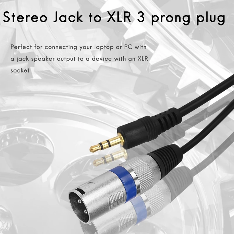 3m 3.5mm Stereo Jack Plug To 3 Pin XLR 