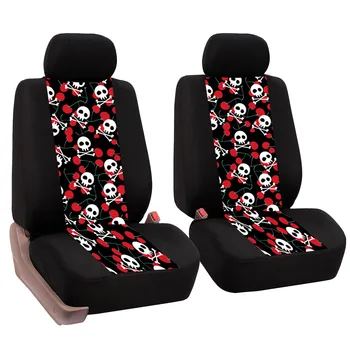 

KBKMCY Skull Print Stying Car Seat Protector All-inclusive Auto Seat Cover cushion Fit for Audi a3 a5 q3 Car Interior Decoration