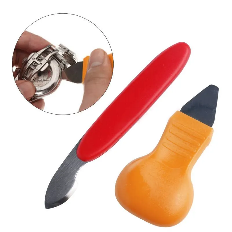 Shellhard 2Pcs Watch Repair Tool Stainless Steel Watch Back Cover Case Opener Remove Battery Change Watchmaker Tool Kit