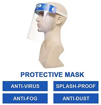 

Protective Mask Dust-Proof Transparent Protective Face Shield Oil-Proof Anti-Splash Eye Face Mouth Protection Glasses Eye Mask