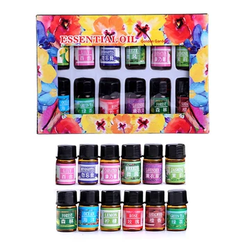 

3ml * 12pcs Pure Essential Oils For Aromatherapy Diffusers Lavender Tea Tree Jasmine Breeze Essential Oil Home Air Care TSLM1