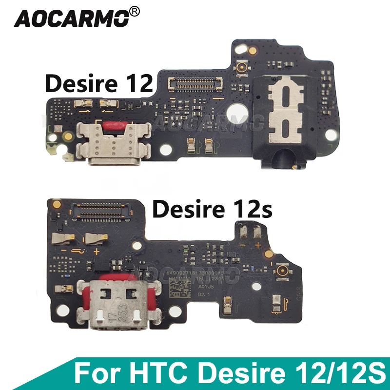 Aocarmo For HTC Desire 12 12s D12 D12s USB Charging Port Charger Dock Connector Microphone Flex Cable Replacement Parts | Мобильные