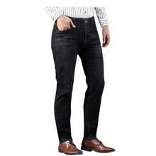 Для мужчин х/б джинсы Homme черные джинсовые узкие Spijkerbroeken heren брюки байкерские джинсы стрейч Slim Fit в стиле хип-хоп, Vaqueros 35