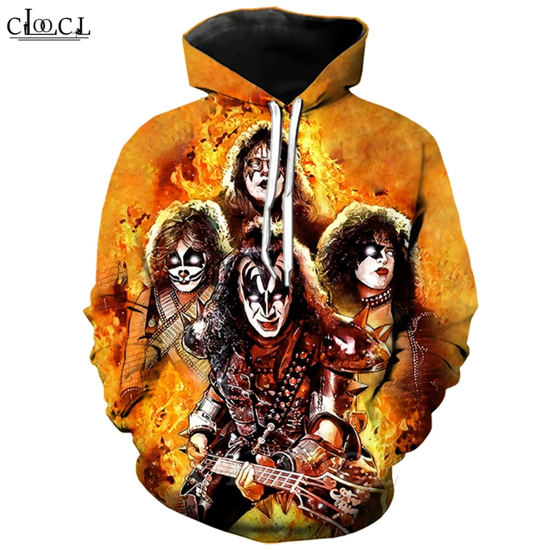 

Jogging Pants Rock Band KISS T Shirts 3D Print Classic Sweatshirt Men Women Hoodies Casual Zipper Coat Funny Shorts Suit T443