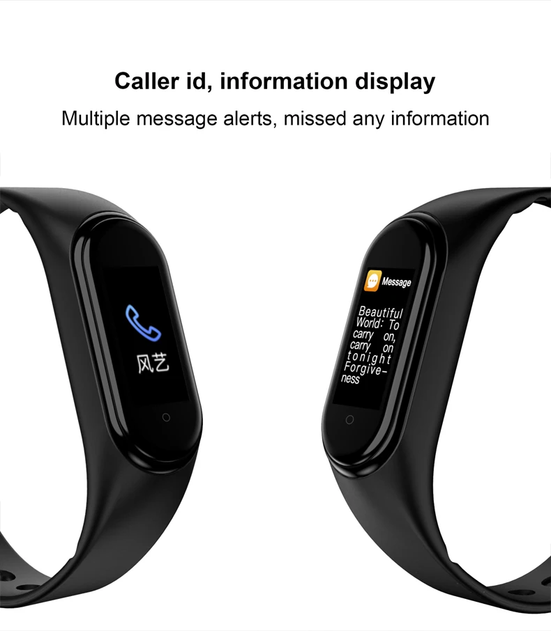 Смарт-браслет M4, Bluetooth, спортивные часы, смарт-браслет, цветной экран, водонепроницаемый шагомер, пульсометр, кровяное давление, для Android IOS