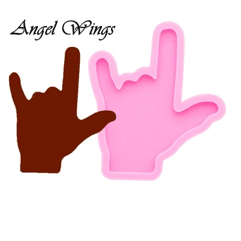 

Shiny hand finger shape Silicone epoxy Resin Molds Craft Molds Decorative Craft DIY bracelet keychain mold DY0118