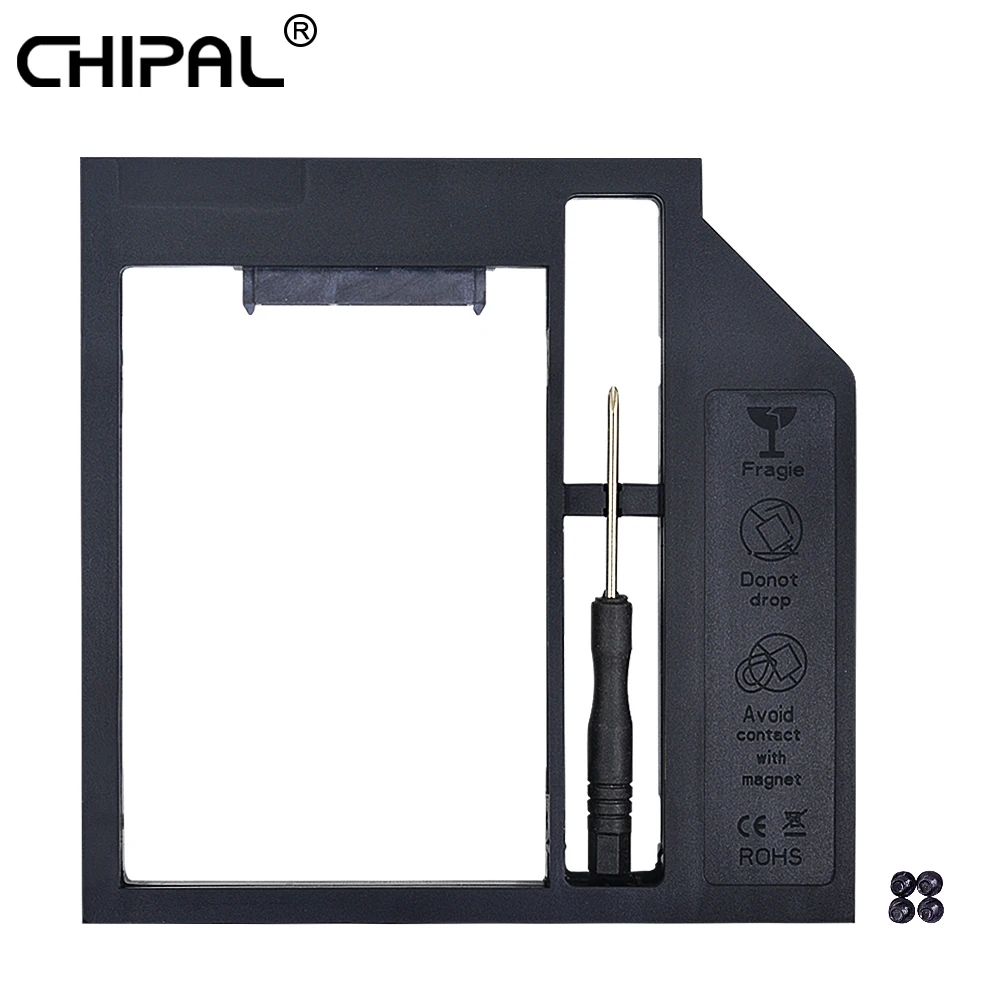 Placstic Optibay SATA 3 0 2nd HDD Caddy 9 5 мм для 2 дюймов 7 SSD чехол жесткий диск Корпус драйвера
