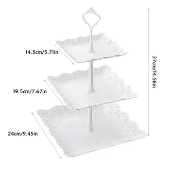 

Three-layer Fruit Plate Storage Rack Fruit Placed Tool Plate Basket Cake Stand Dessert Vegetable Storage Rack For Party